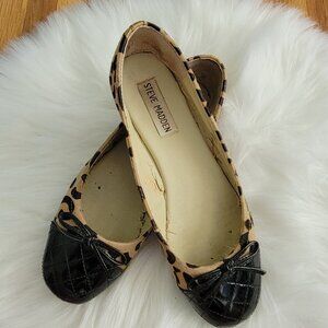 Steve Madden Leopard Calf Hair Flats